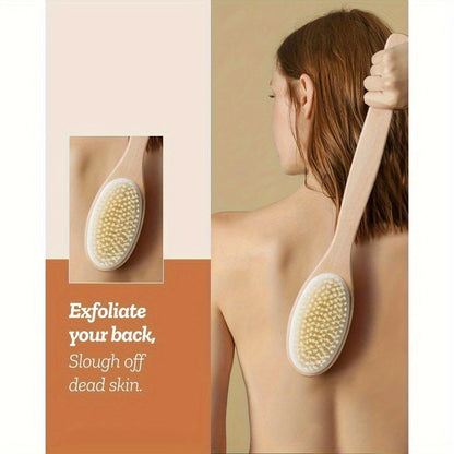 High-quality Bemore dry brush with long handle for gentle exfoliation, ideal for sensitive skin.