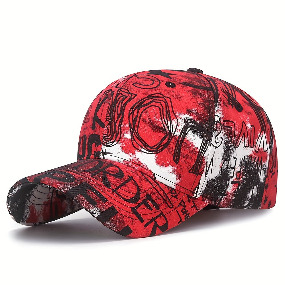 Trendy Graffiti Flower Cloth Baseball Cap