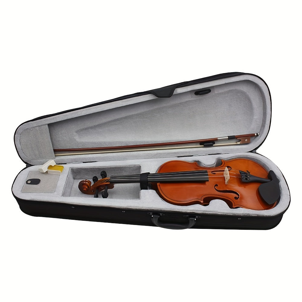 Astonvilla AV-105 Premium Full Size Violin: Lightweight, Durable Wood with Rich Tone for Beginners & Pros - Includes Case, Rosin, & Extra Bow Hair.