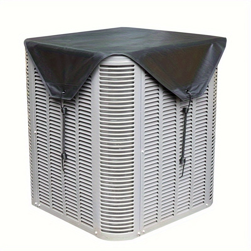 Protect your outdoor air conditioner with this durable PVC cover. It is waterproof and UV-resistant, making it perfect for all weather conditions. The cover is easy to put on and take off, and no power is required. The secure drawstring closure ensures