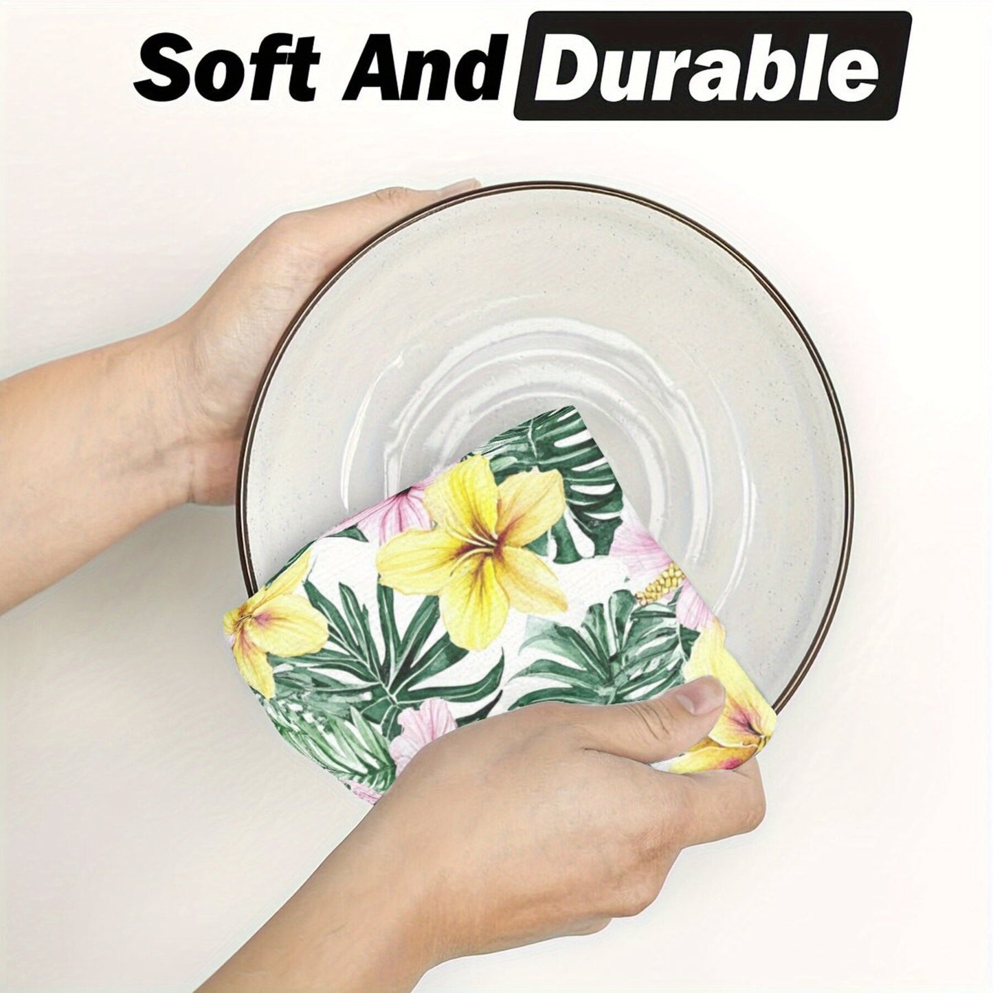 Two scouring pad dish cloths