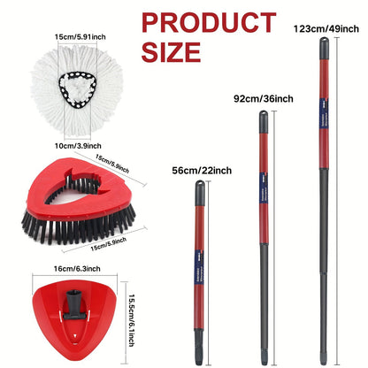 Upgrade Your Cleaning Arsenal with the Home Times 5pcs Spin Mop Refill Kit - Designed to Fit Easywring Microfiber Mops, Comes with Replacement Heads, Base & Handle - Ideal for Single Tank Systems, Must-Have Cleaning Essentials