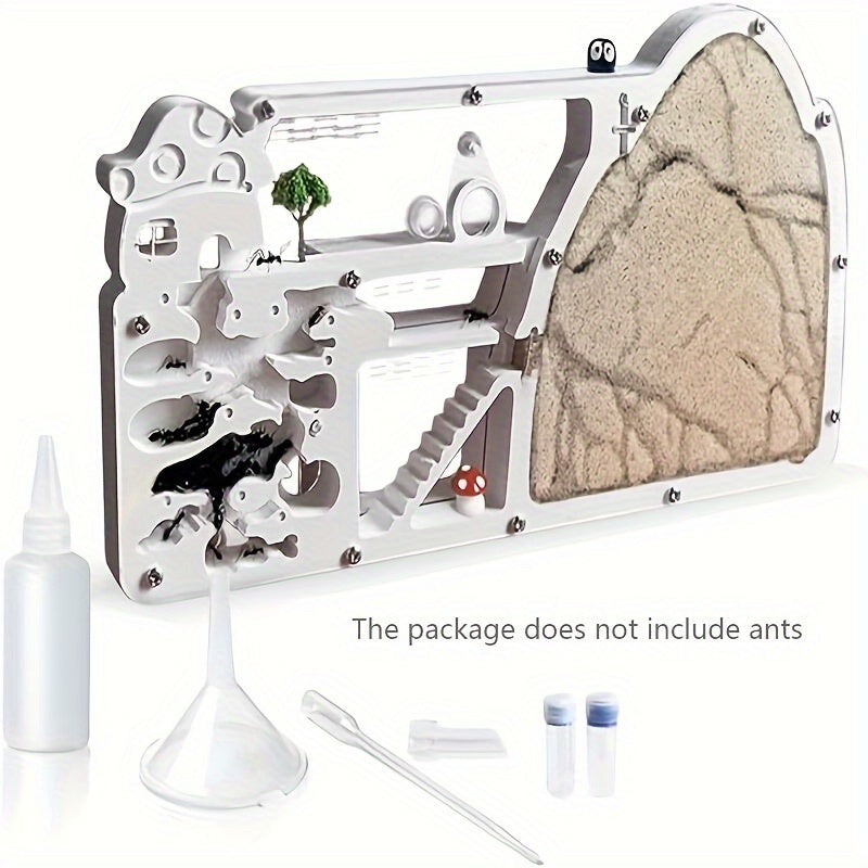 Large sand ant farm castle made of plastic for educational use.