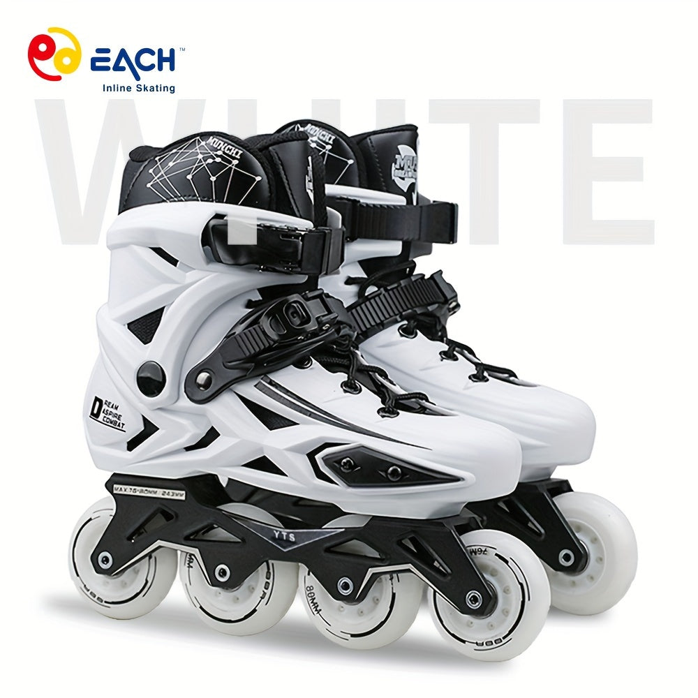 Elevate Your Skating with Professional Unisex Inline Skates featuring Buckle and 4 Wheels!