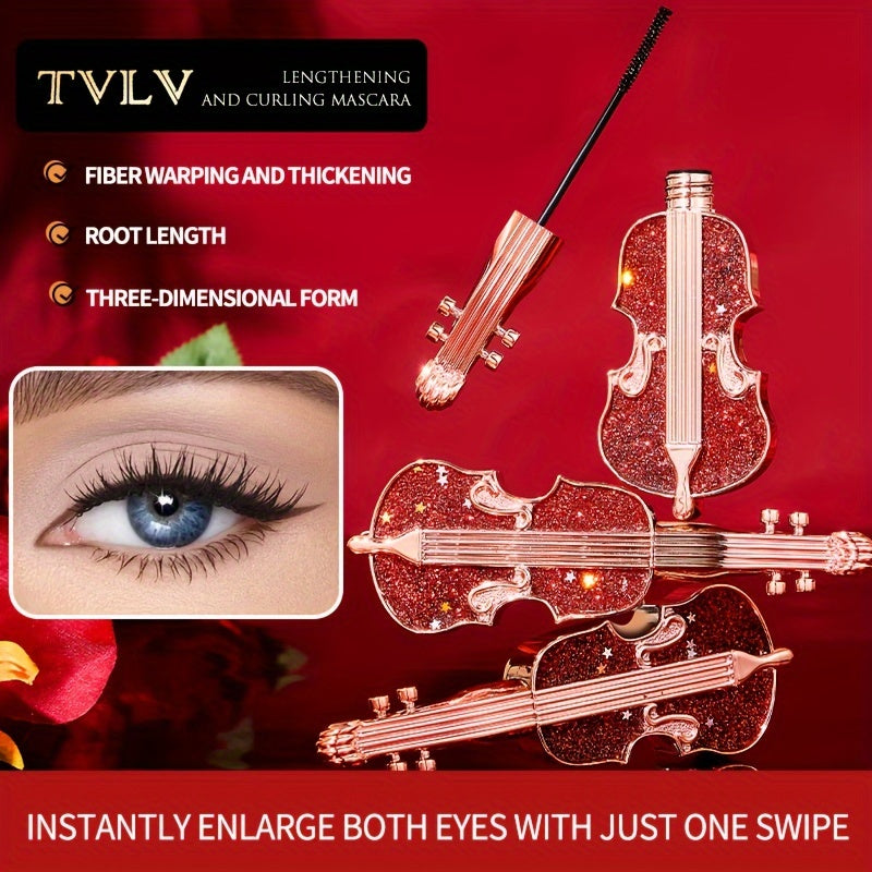 TVLV Violin Lengthening Curl Styling Mascara: Waterproof, Slim, Long-lasting, No Smudging