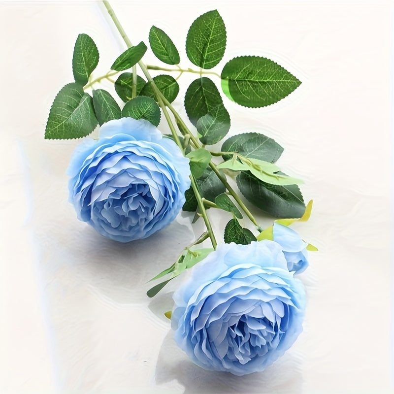 1PC European-style imitation peony, ideal for wedding season and home wedding decoration, featuring three heads.