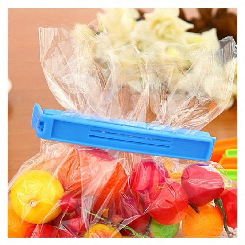 10-piece set of Reusable Food Sealing Clips - Preserve Snacks' Freshness, Long-lasting Plastic Storage Solutions for Organizing your Kitchen (Various Colors)