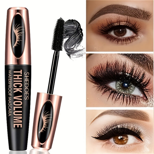 Voluminous 8D Fiber Lash Mascara - Waterproof, Curling, and Lengthening Black Eyelash Extension Makeup Tool, Ideal Women's Gift.