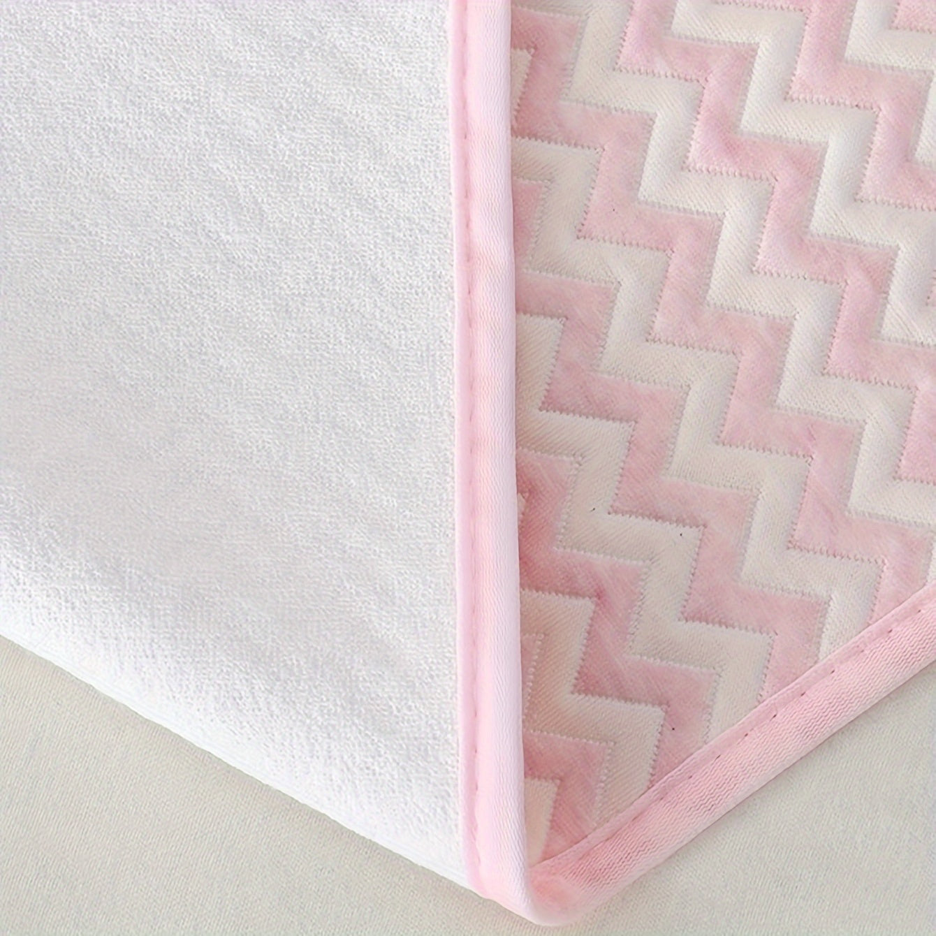 Washable and Breathable Reusable Waterproof Diaper Pad in Pink Stripes for Young Children