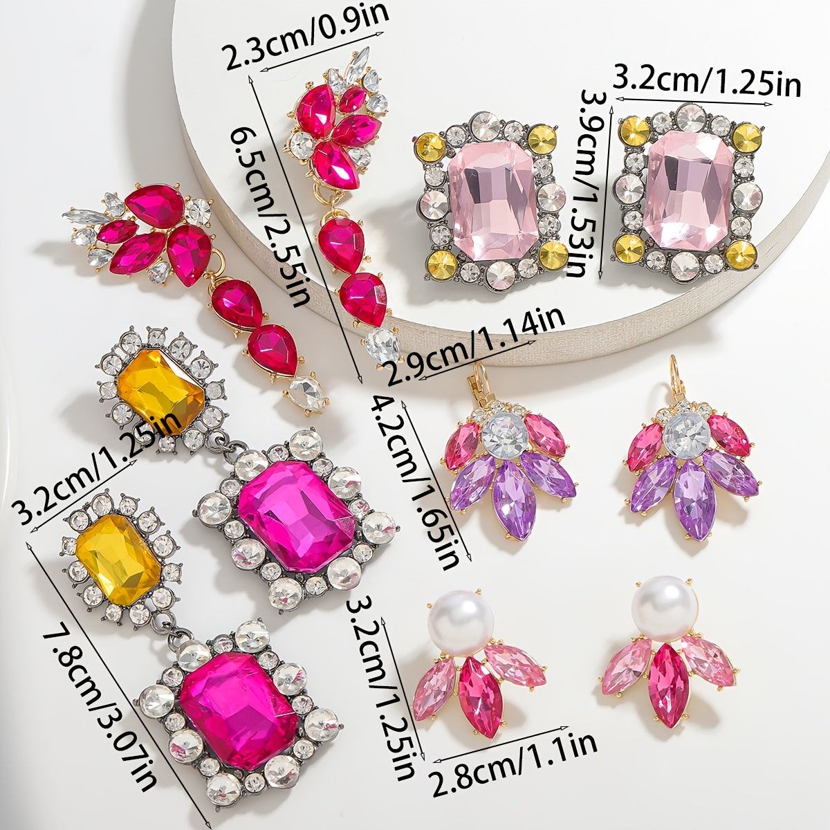 Exquisite Pink Rhinestone Dangle Earrings with Irregular Square & Teardrop Shapes, Crafted from Alloy with Stainless Steel Posts, Stylish Wing Design, Ideal Valentine's Day Gift, Timeless Jewelry for Women suitable for Any Occasion.