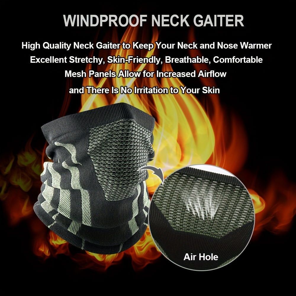 Stay warm this winter with our versatile Winter Neck Gaiter Neck Warmer. This half face ski mask cover shield is perfect for braving the cold weather, offering windproof protection. Use it as a tube bandana, balaclava, or neck warmer while running