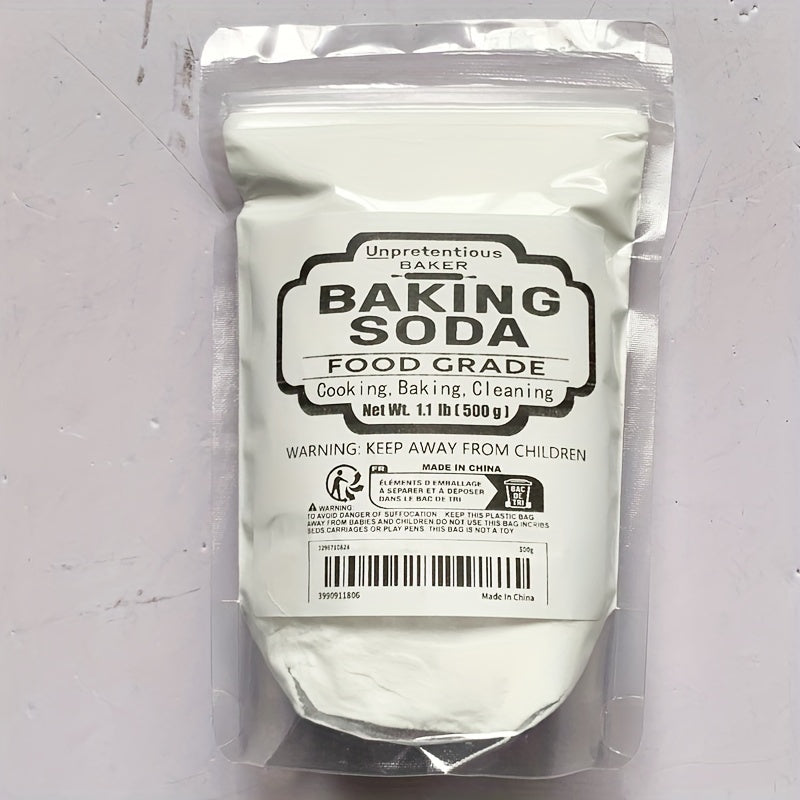 Household Baking Soda weighing 17.6oz (500g) can be utilized for cleaning clothes, washing fruits and vegetables, as well as removing grease from dishes and kitchen surfaces.