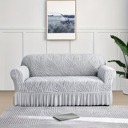 Sofa slipcover with skirt, non-slip dustproof cover for all seasons, ideal for protecting furniture in any room.