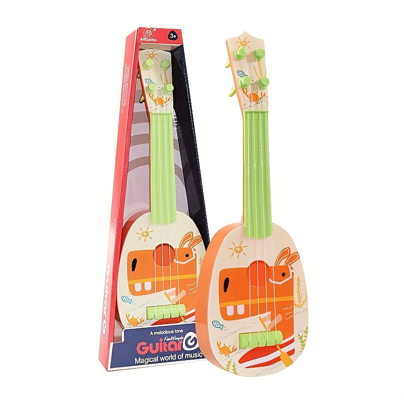 Introducing the PANLYNNER 14-Inch Cartoon-Themed Ukulele Guitar Toy for Kids - A Fun and Educational Musical Instrument, Ideal Christmas Present for Children, Batteries Not Needed