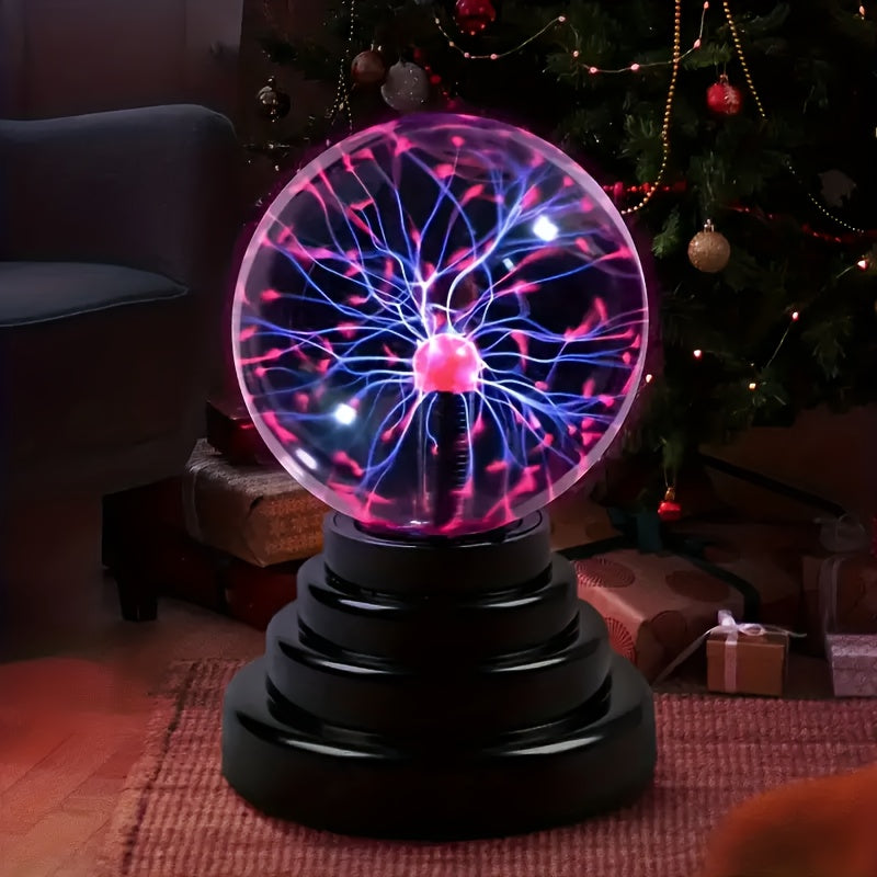 Enhance the mood at your next party with this 5-inch Interactive Plasma Ball Light. Touch and sound-activated, this USB-powered LED lamp is perfect for adding ambiance to any space. Use it as part of your art decor or give it as a unique gift to someone