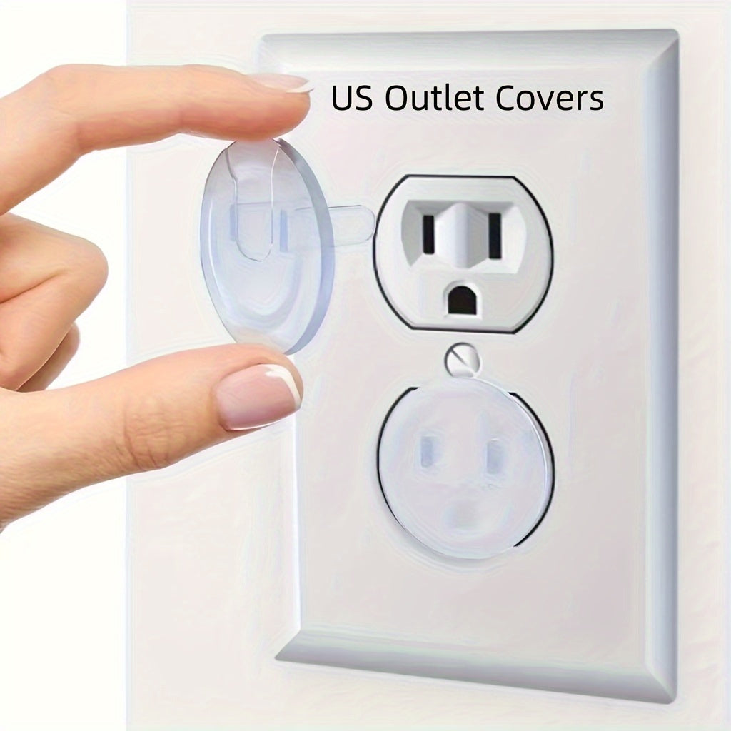 Set of 60 Transparent US Outlet Covers for Childproofing, Long-lasting Electric Socket Protectors, Perfect Gift for Families