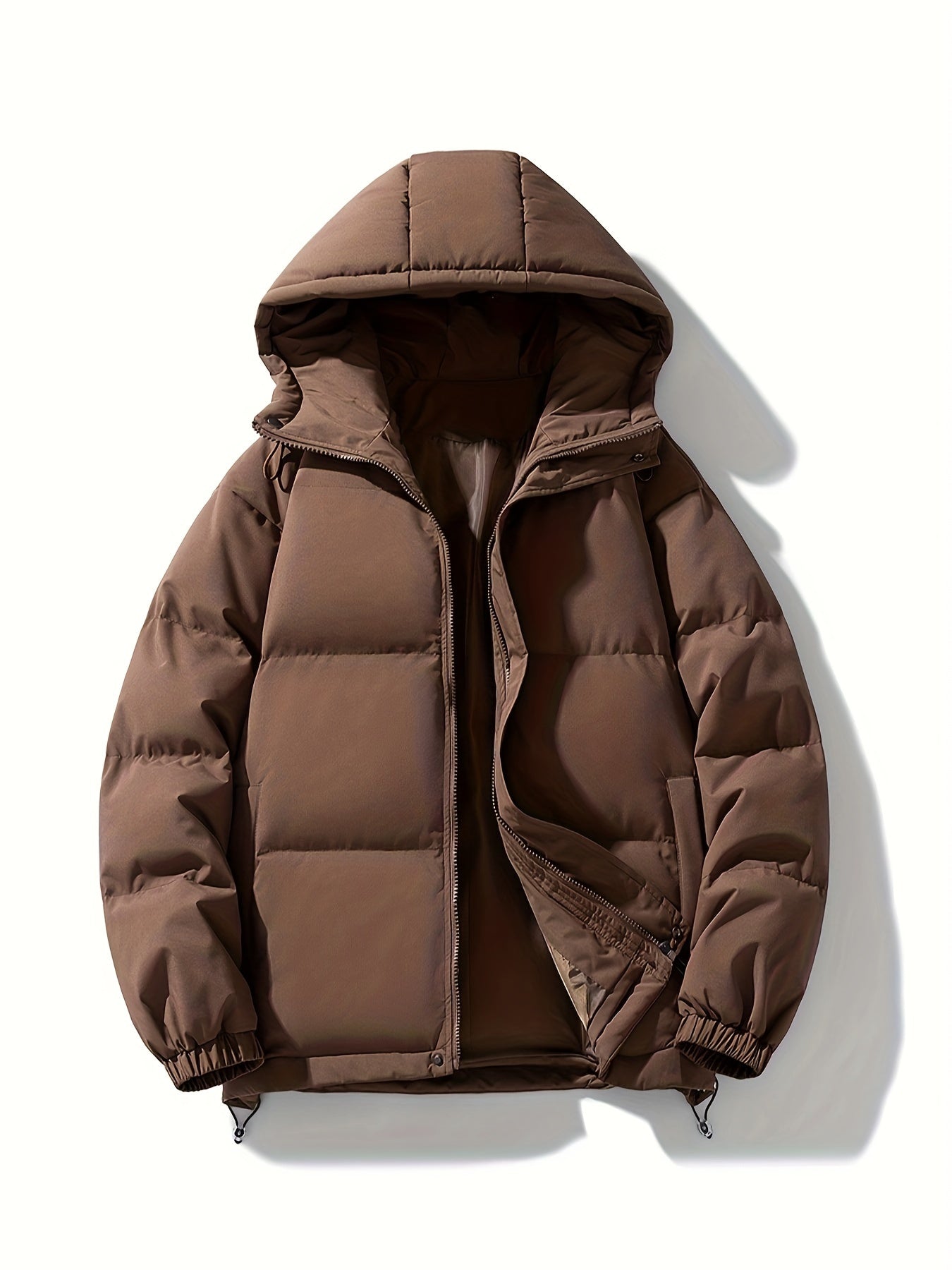 Vibe Vogue's MD3333 hooded winter coat is a classic, unisex piece ideal for autumn, winter, and spring. Its minimalist design features a hood, quality zipper, soft fabric, and large