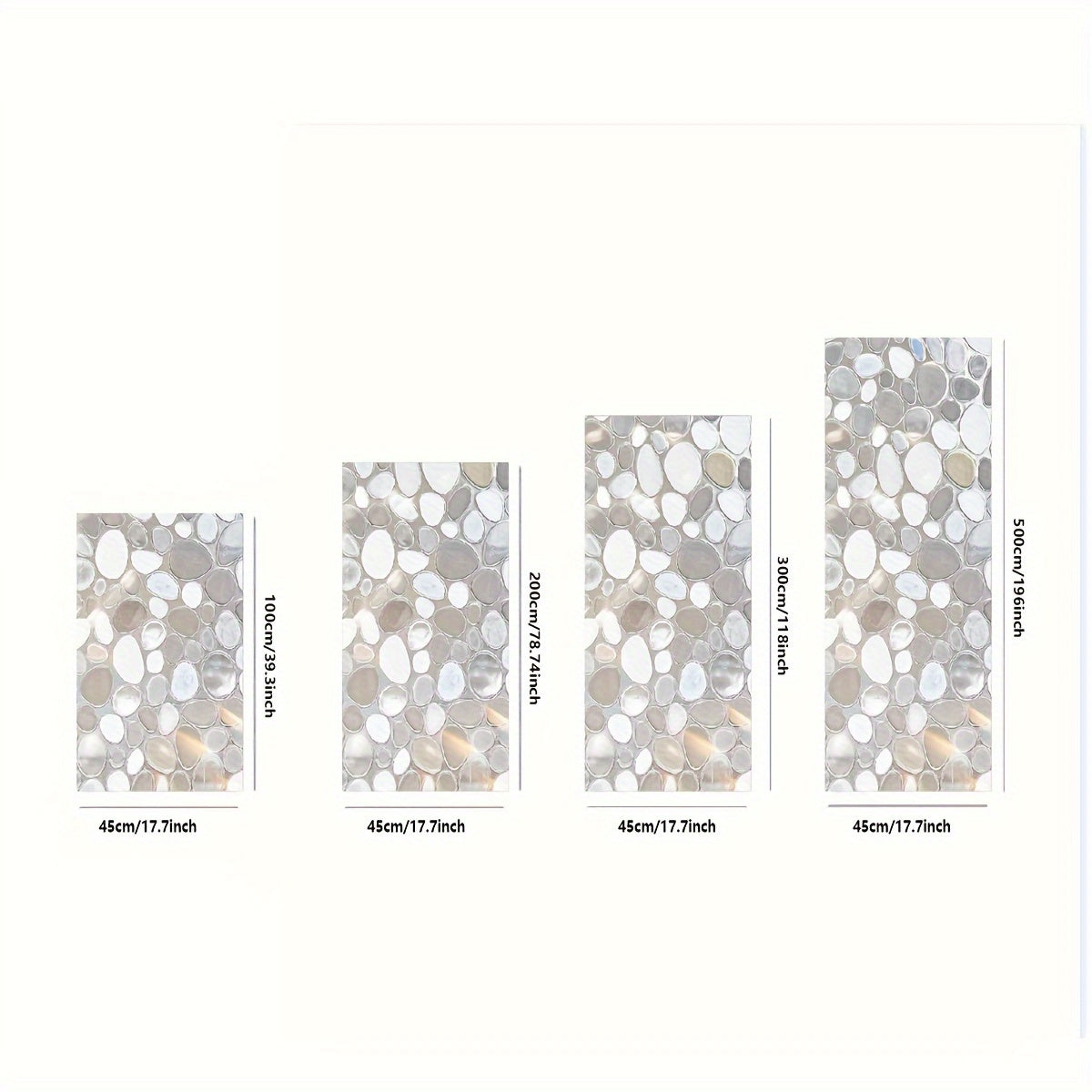 Electrostatic Glueless Glass Stickers Pebbles Pattern Window Film - Perfect for Balcony, Bathroom, or Office. Blackout Sunscreen Anti-Peeping Film. Thick PVC Film with Electrostatic Absorption for Stylish Home Decor.