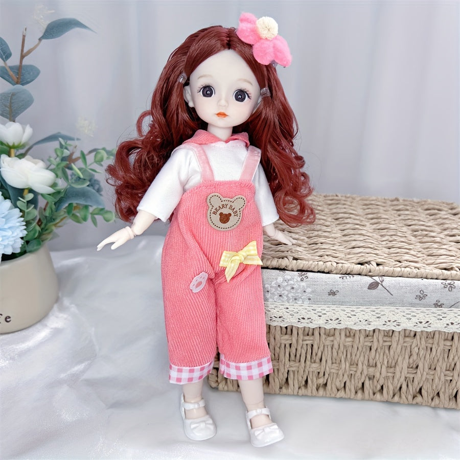 30.48 cm fashion doll with 1/6 BJD ball jointed body in DIY anime and movie themed princess style. Made of PE material. Perfect gift for kids.