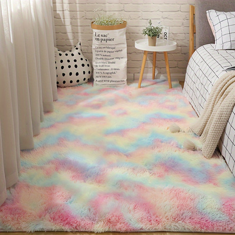 Soft and fluffy area rug, perfect for adding luxury to your bedroom and home decor. Non-slip and machine washable for easy maintenance.