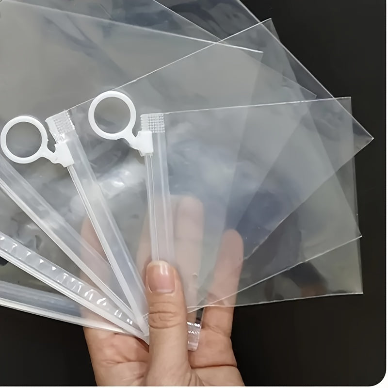 This multifunctional set includes 20 transparent pull tab zipper bags, perfect for storing data cables, powder puffs, masks, and jewelry. The portable waterproof bags feature breathable holes and are designed not to expand, making them an essential item