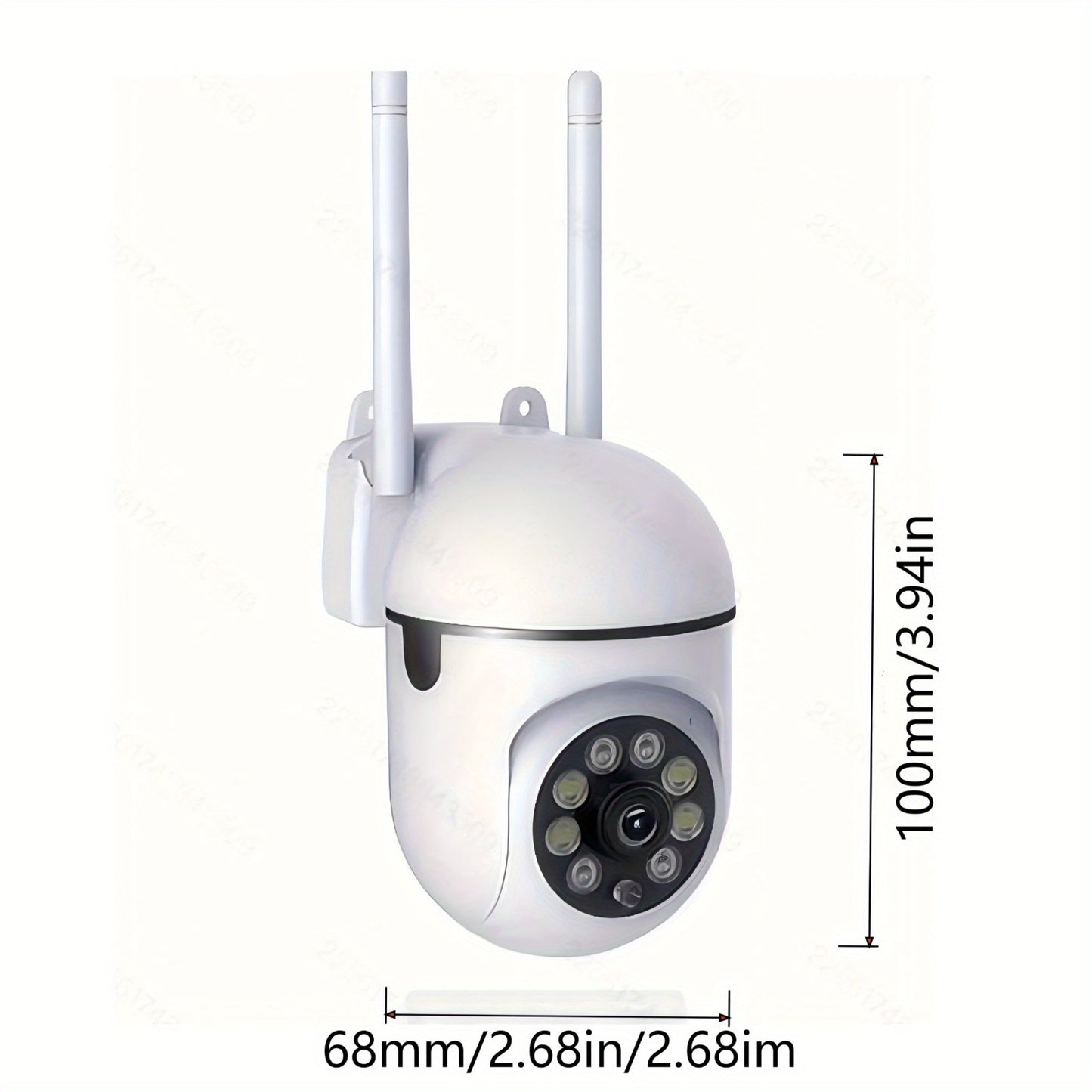 1080p HD WiFi security camera with pan tilt zoom, motion detection, two-way audio, color night vision, wall hanging capability, app control, audio alerts, USB powered, no battery - for home