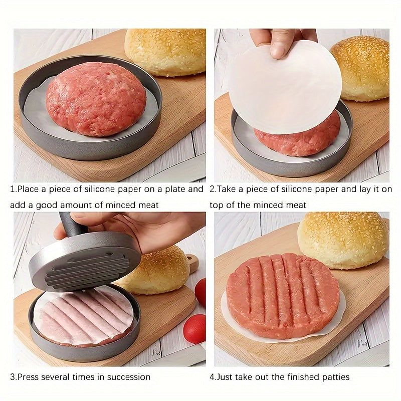 High-Quality Herobaby Burger Press with Non-Stick Coating - Great for making Beef, Cheese, and Veggie Patties | Perfect for Outdoor Grilling & BBQs | A Must-Have for Every Kitchen