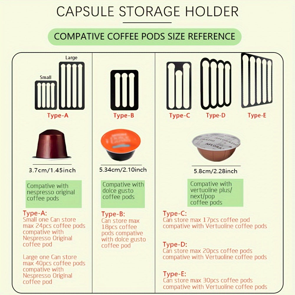 Aluminum Wall-Mounted Coffee Capsule Stand for Coffee Pods Storage