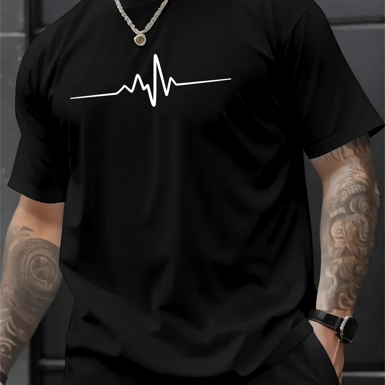 Stylish summer crew neck short sleeve sports t-shirt for men, perfect for any occasion.