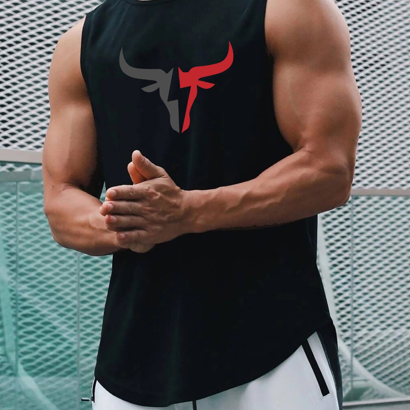 Summer performance tank tops for men; breathable, quick-drying fabric; muscle fit; crew neck; solid color basketball vests.