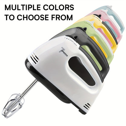 1 Electric Mixer with 7-Speed Handheld Whisk, Electric Egg Beater, Kitchen Appliance Mixer for Auxiliary Mixing in Kitchen Bowls