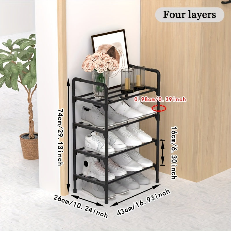 Easy to install and space-saving shoe rack with multiple layers – ideal for storing shoes and boots in entryways, living rooms, and bedrooms. The metal storage design offers a large capacity for organizing your footwear.