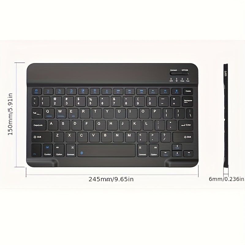 Thin wireless keyboard and mouse combo for iPad, tablet, and laptop.