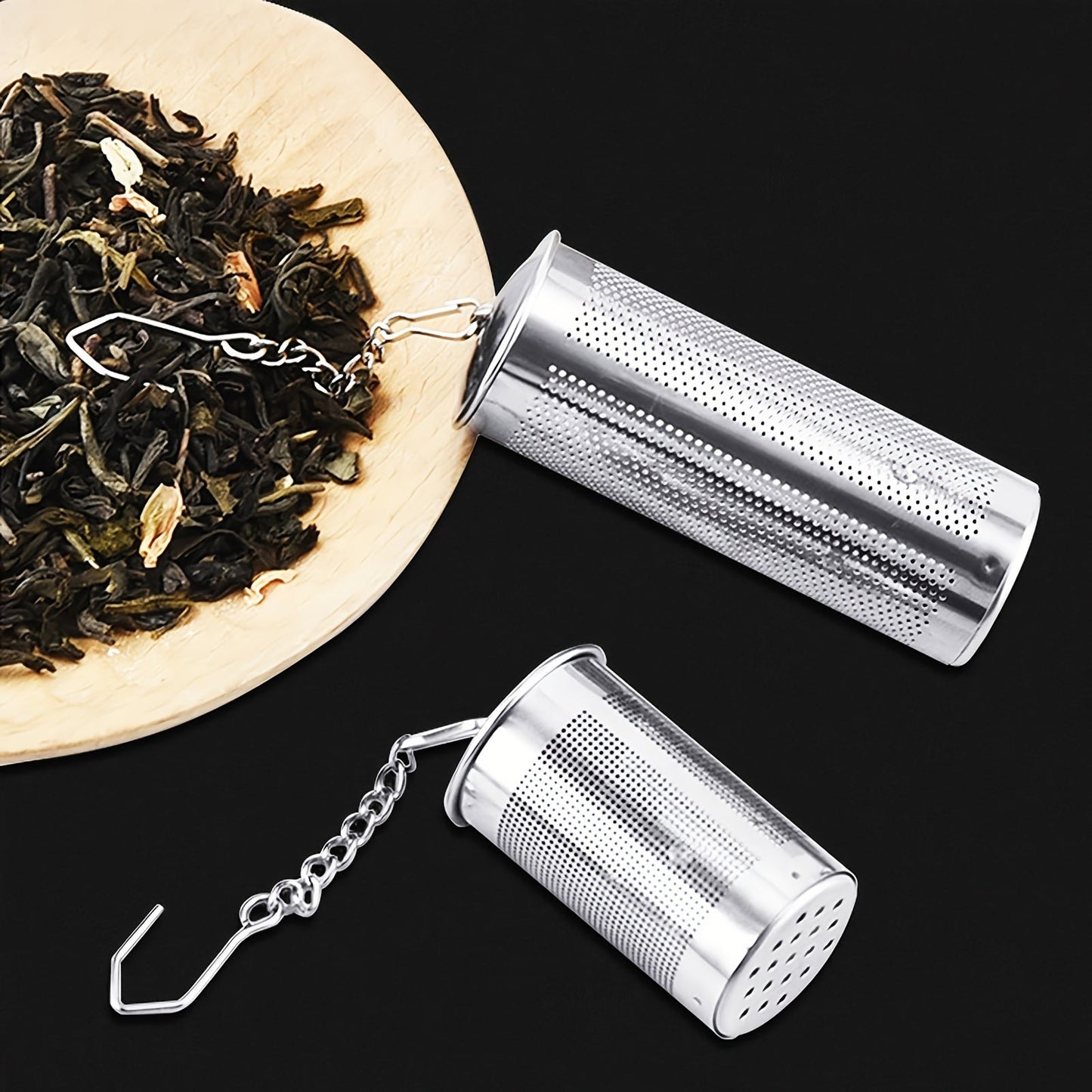 Stainless Steel Tea Infuser Strainer with Hook, Fine Mesh Tea Steeper for Loose Leaf Tea - Durable and Leak-Proof Filter for Tea Brewing