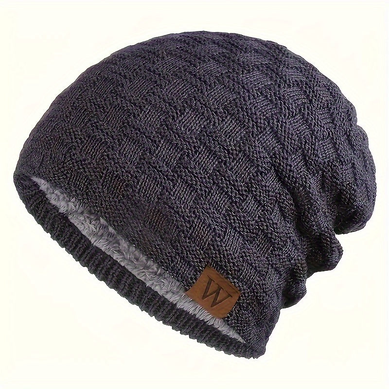 Keep cozy with our Men's Padded Knitted Cap - a perfect gift for autumn and winter months