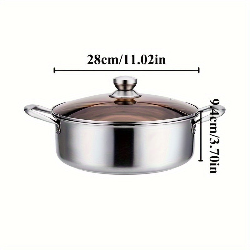 High-Quality Stainless Steel Soup Pot Set, 2kg/1.7kg/1.6kg/1.4kg, Durable Cooking Pots, Premium Thickness, Non-Stick, Versatile for Indoor & Outdoor Cooking, Complete with Stylish Gift Box, Perfect for Soups and Hot Dishes - Must-Have for Home &