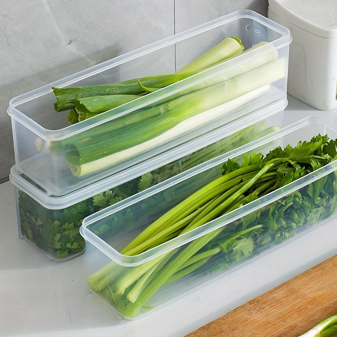 Refrigerator Food Storage Containers: Designed for Onions, Garlic, and Other Vegetables. Also includes Egg Noodle Containers, Freshness Containers, Vegetable and Fruit Storage Containers, Plastic Packaging, Pickled Shrimp Containers, and Tuckwell Food