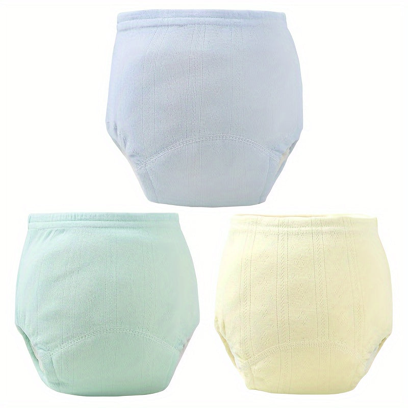 Set of 3 SoftTouch Training Pants made from Breathable Cotton, Leakproof Reusable Waterproof Underwear, Unisex Toilet Training Underpants