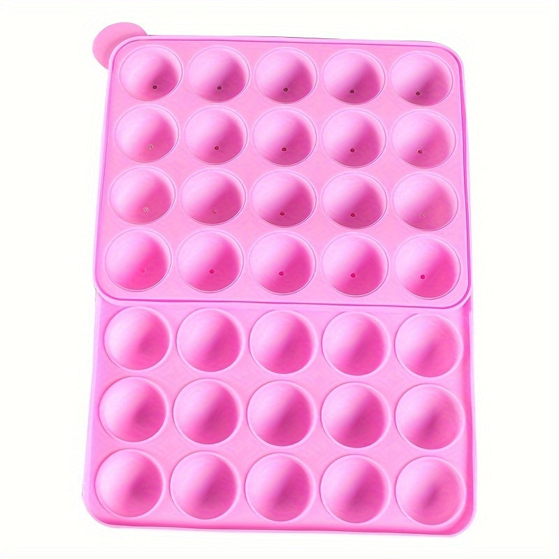 Silicone Lollipop Mold with 20 cavities and sticks included - Ideal for making Cake Pops, Chocolate Treats, and Candy, also suitable for Chocolate Molding