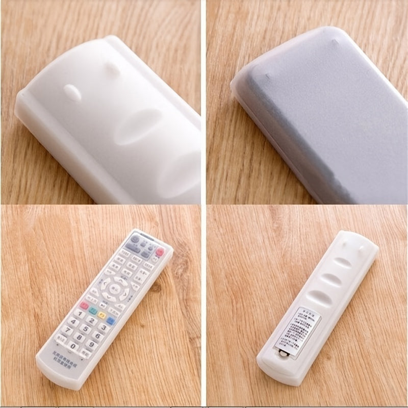 Transparent silicone remote control cover provides elastic, waterproof protection for TV and AC remotes, with a durable and flexible design.