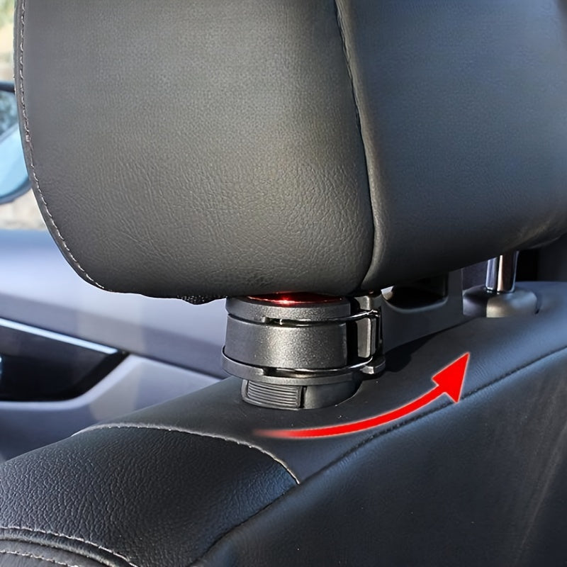 Car mobile phone holder with hidden hook for backrest and multifunctional rear headrest holder.