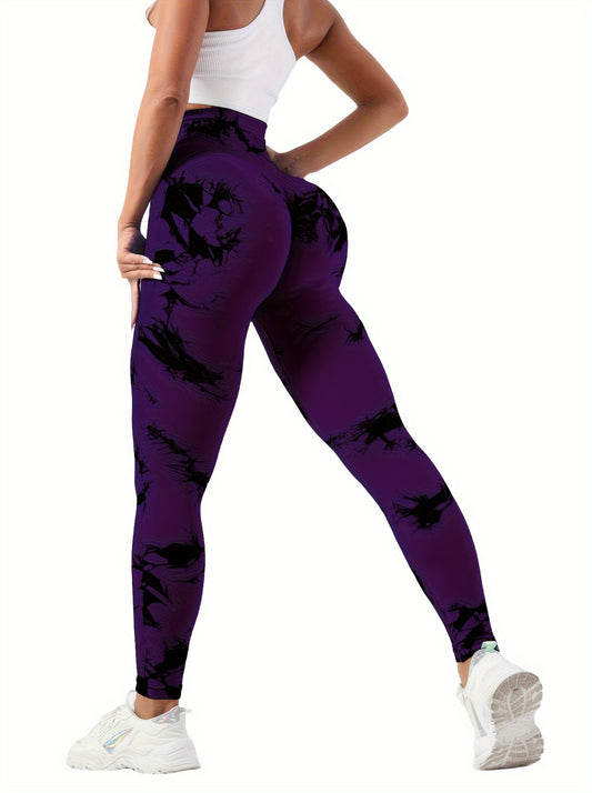 Seamless high stretch tummy control gym leggings for yoga.