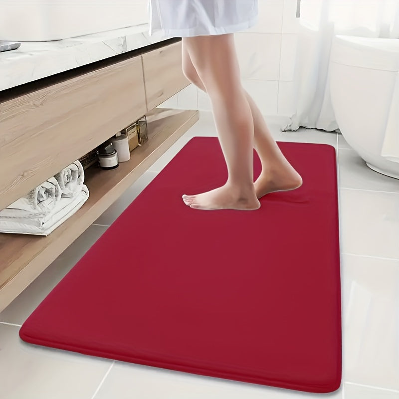 Super absorbent bath mat with non-slip backing, ultra soft and comfortable, perfect for your bathroom decor.