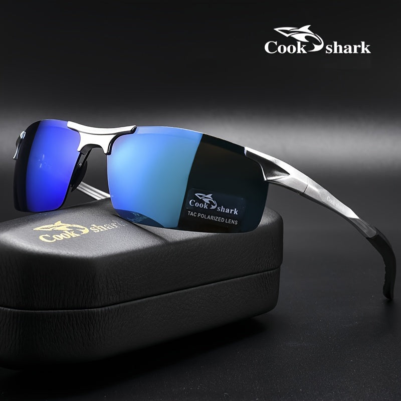 Cook Shark's new high-end polarized sunglasses offer UV protection for men who drive or fish.