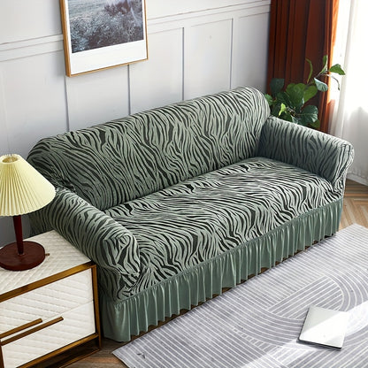 Stretch integrated sofa slipcover for home decor protection.