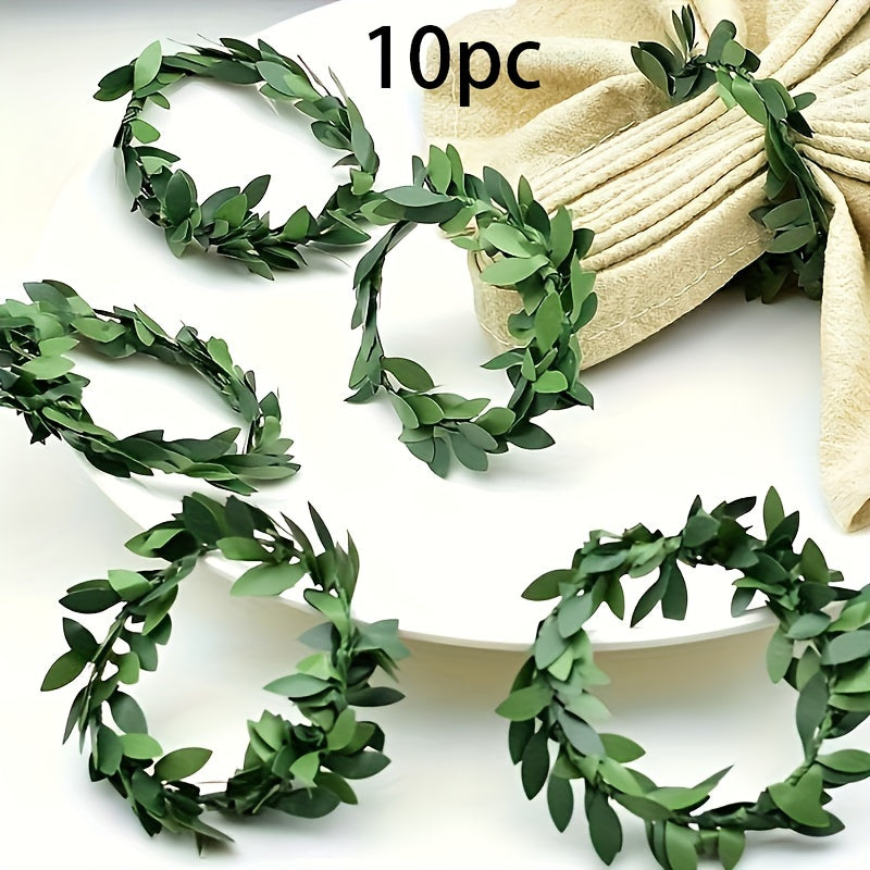 Set of 10 Faux Vine Rings, Ideal for Various Occasions