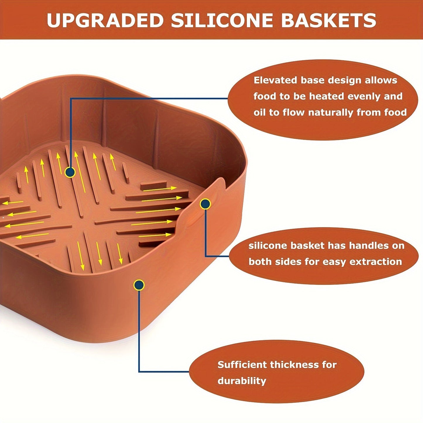 Essential Silicone Kitchen Accessories for Baking and Cooking: Reusable Air Fryer Liners, Non-Stick Baking Trays, Silicone Basket Bowls, and Oven Gadgets