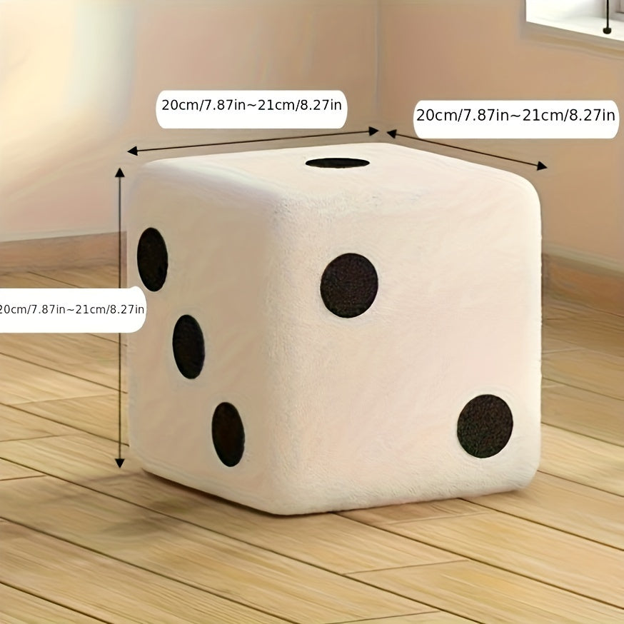 Classic Hardwood Door Shoe Changing Stool in Black Fabric with Dice Shape Design, Polyester Interior, Armless and Soft Cushioned for Living Room Use, No Power Required, 68.58cm Height