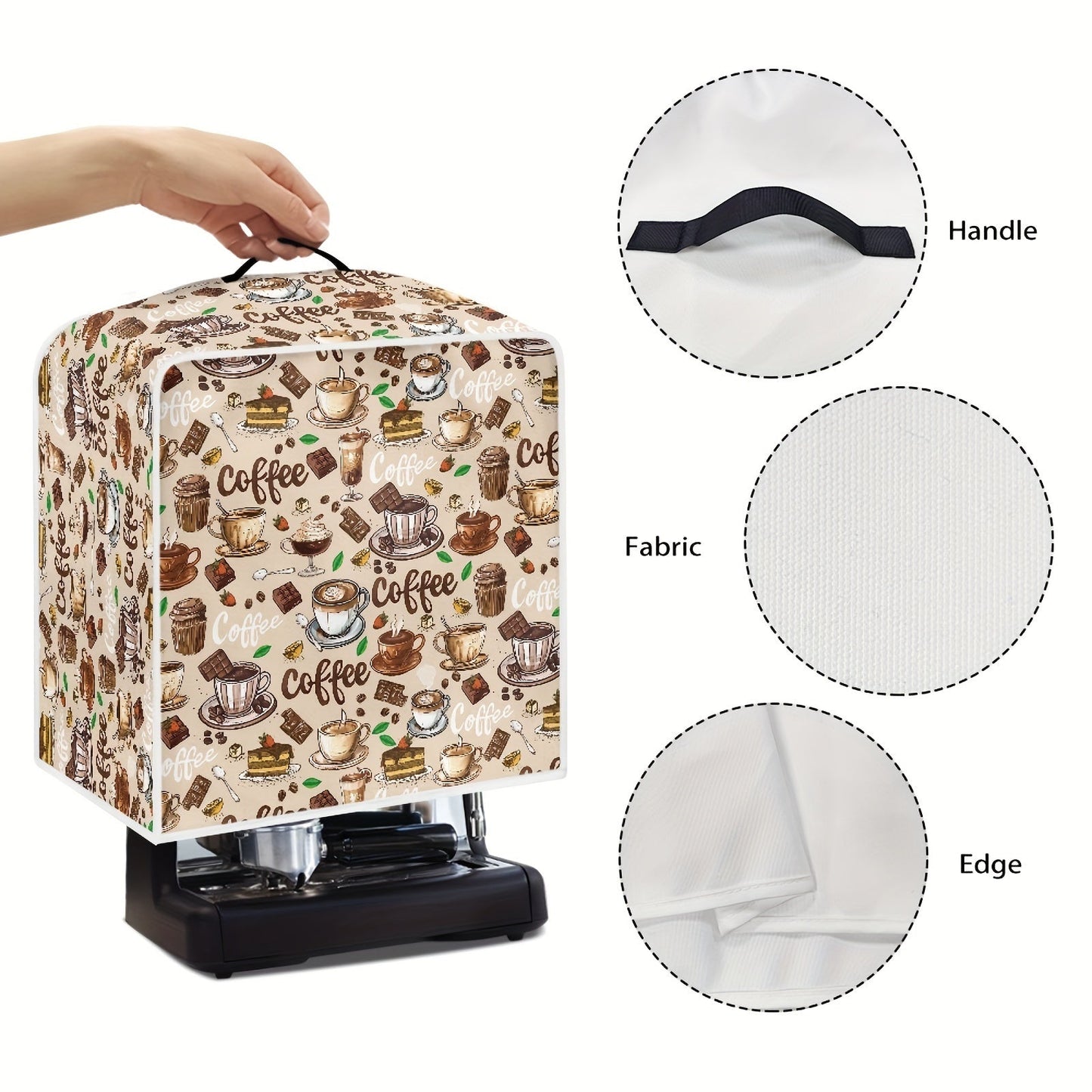 Protect your blender, juicer, or air fryer with the adorable Rshubino Cute Cartoon Coffee Maker Cover. Ideal for home, office, or camping use, this dustproof accessory comes with a handle for added convenience.