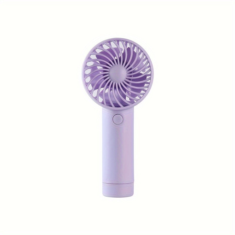 Compact Handheld Fan with 3 Speeds, USB Rechargeable, Quiet Operation, Mini Personal Fan for On-the-Go Cooling, Available in Various Colors